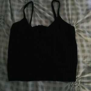 Crop knit black